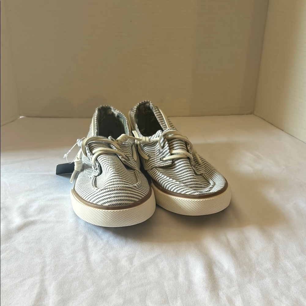 Tommy Bahama Striped Canvas Boat Shoes | Casual Lace-Up Slip-On Sneakers